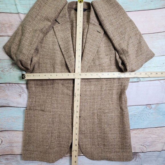 Zanetti Angelico Giacca Woven Tan Blazer, Men's 38 - Picture 4 of 11